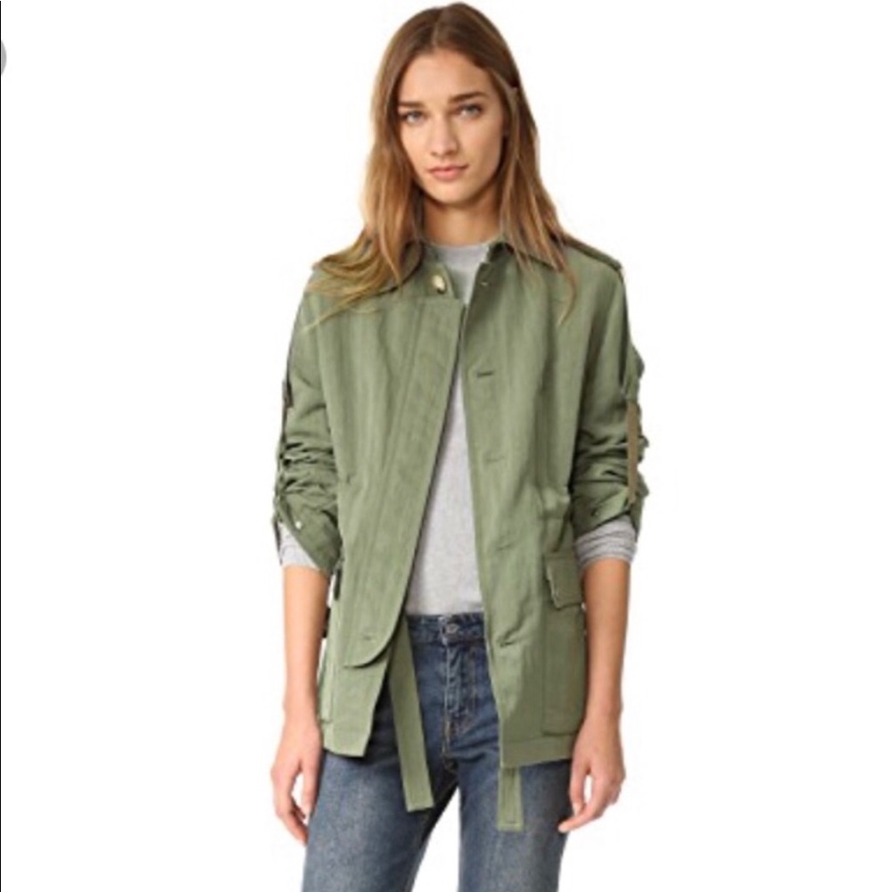 New Helmut Lang Green Neutral Utility Cargo Jacket